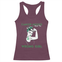 Liver Cancer Warrior Unbreakable Gift Racerback Tank Top Cancer Messed With The Wrong Girl
