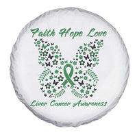 Faith Hope Love Liver Cancer Awareness Spare Tire Cover Butterfly Ribbon Floral Gift