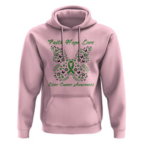 Faith Hope Love Liver Cancer Awareness Hoodie Butterfly Ribbon Floral Gift