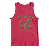 Faith Hope Love Liver Cancer Awareness Tank Top Butterfly Ribbon Floral Gift