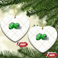 Liver Cancer Support Gift Ceramic Ornament October Tackle Cancer Football