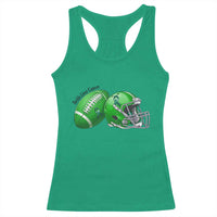 Liver Cancer Support Gift Racerback Tank Top October Tackle Cancer Football