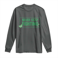 Liver Cancer Warrior Long Sleeve Shirt Never Stop Fighting Support Gift