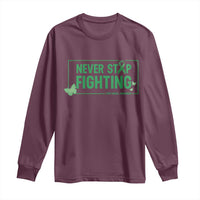 Liver Cancer Warrior Long Sleeve Shirt Never Stop Fighting Support Gift