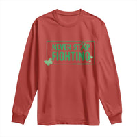 Liver Cancer Warrior Long Sleeve Shirt Never Stop Fighting Support Gift