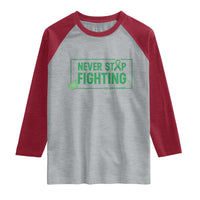 Liver Cancer Warrior Raglan Shirt Never Stop Fighting Support Gift