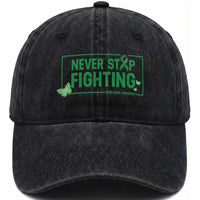 Liver Cancer Warrior Washed Cotton Baseball Cap Never Stop Fighting Support Gift