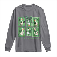 Funny Liver Cancer Warrior Support Gift Long Sleeve Shirt Just A Strong Goose