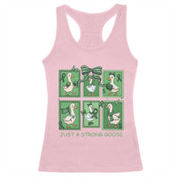 Funny Liver Cancer Warrior Support Gift Racerback Tank Top Just A Strong Goose