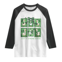 Funny Liver Cancer Warrior Support Gift Raglan Shirt Just A Strong Goose