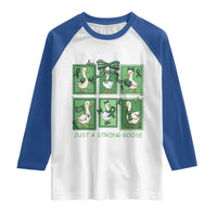 Funny Liver Cancer Warrior Support Gift Raglan Shirt Just A Strong Goose
