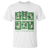 Funny Liver Cancer Warrior Support Gift T Shirt Just A Strong Goose