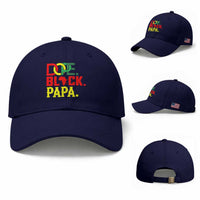 Dope Black Papa Baseball Cap Melanin King Fathers Day Gift