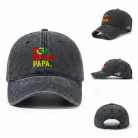 Dope Black Papa Washed Cotton Baseball Cap Melanin King Fathers Day Gift