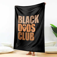 Black Dads Club Throw Blanket African American Fathers Day Gift