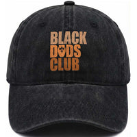 Black Dads Club Washed Cotton Baseball Cap African American Fathers Day Gift