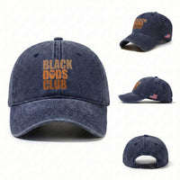 Black Dads Club Washed Cotton Baseball Cap African American Fathers Day Gift