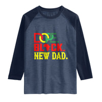 First Father's Day African American Dad Raglan Shirt New Dad Gift