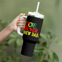 First Father's Day African American Dad Tumbler With Handle New Dad Gift