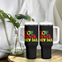 First Father's Day African American Dad Tumbler With Handle New Dad Gift