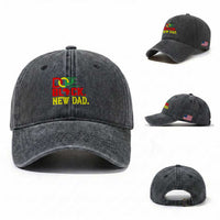 First Father's Day African American Dad Washed Cotton Baseball Cap New Dad Gift