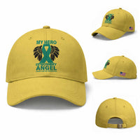 Liver Cancer Awareness Memorial Gift Baseball Cap My Hero Is Now My Angel