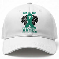 Liver Cancer Awareness Memorial Gift Baseball Cap My Hero Is Now My Angel