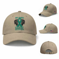 Liver Cancer Awareness Memorial Gift Baseball Cap My Hero Is Now My Angel