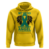 Liver Cancer Awareness Memorial Gift Hoodie My Hero Is Now My Angel