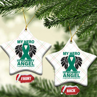 Liver Cancer Awareness Memorial Gift Ceramic Ornament My Hero Is Now My Angel