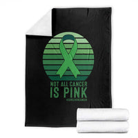 Liver Cancer Awareness Throw Blanket Not All Cancer Is Pink Ribbon Support Gift