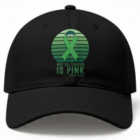 Liver Cancer Awareness Baseball Cap Not All Cancer Is Pink Ribbon Support Gift