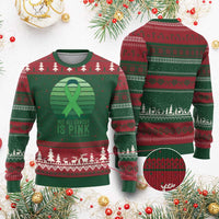 Liver Cancer Awareness Ugly Christmas Sweater Not All Cancer Is Pink Ribbon Support Gift