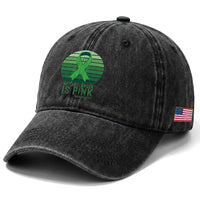 Liver Cancer Awareness Washed Cotton Baseball Cap Not All Cancer Is Pink Ribbon Support Gift