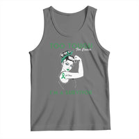 Liver Cancer Warrior Woman Gift Tank Top Too Tough For Cancer Im A Survivor