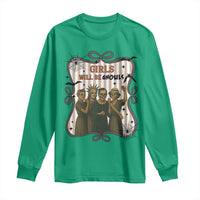 Halloween Feminist Long Sleeve Shirt Girls Will Be Ghouls Women Empowerment - Wonder Print Shop