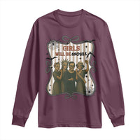 Halloween Feminist Long Sleeve Shirt Girls Will Be Ghouls Women Empowerment - Wonder Print Shop