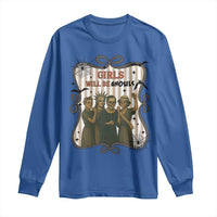 Halloween Feminist Long Sleeve Shirt Girls Will Be Ghouls Women Empowerment - Wonder Print Shop