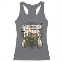 Halloween Feminist Racerback Tank Top Girls Will Be Ghouls Women Empowerment - Wonder Print Shop
