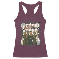 Halloween Feminist Racerback Tank Top Girls Will Be Ghouls Women Empowerment - Wonder Print Shop