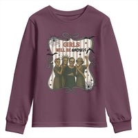 Halloween Feminist Youth Sweatshirt Girls Will Be Ghouls Women Empowerment - Wonder Print Shop