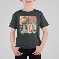 Girls Will Be Girls T Shirt For Kid Patriotic Feminist USA Women - Wonder Print Shop