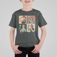Girls Will Be Girls T Shirt For Kid Patriotic Feminist USA Women - Wonder Print Shop