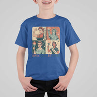 Girls Will Be Girls T Shirt For Kid Patriotic Feminist USA Women - Wonder Print Shop