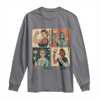 Girls Will Be Girls Long Sleeve Shirt Patriotic Feminist USA Women - Wonder Print Shop