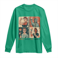 Girls Will Be Girls Long Sleeve Shirt Patriotic Feminist USA Women - Wonder Print Shop