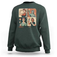 Girls Will Be Girls Sweatshirt Patriotic Feminist USA Women - Wonder Print Shop