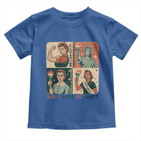 Girls Will Be Girls Toddler T Shirt Patriotic Feminist USA Women - Wonder Print Shop