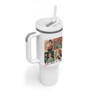 Girls Will Be Girls Tumbler With Handle Patriotic Feminist USA Women