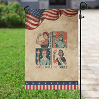 Girls Will Be Girls Garden Flag Patriotic Feminist USA Women TS12
